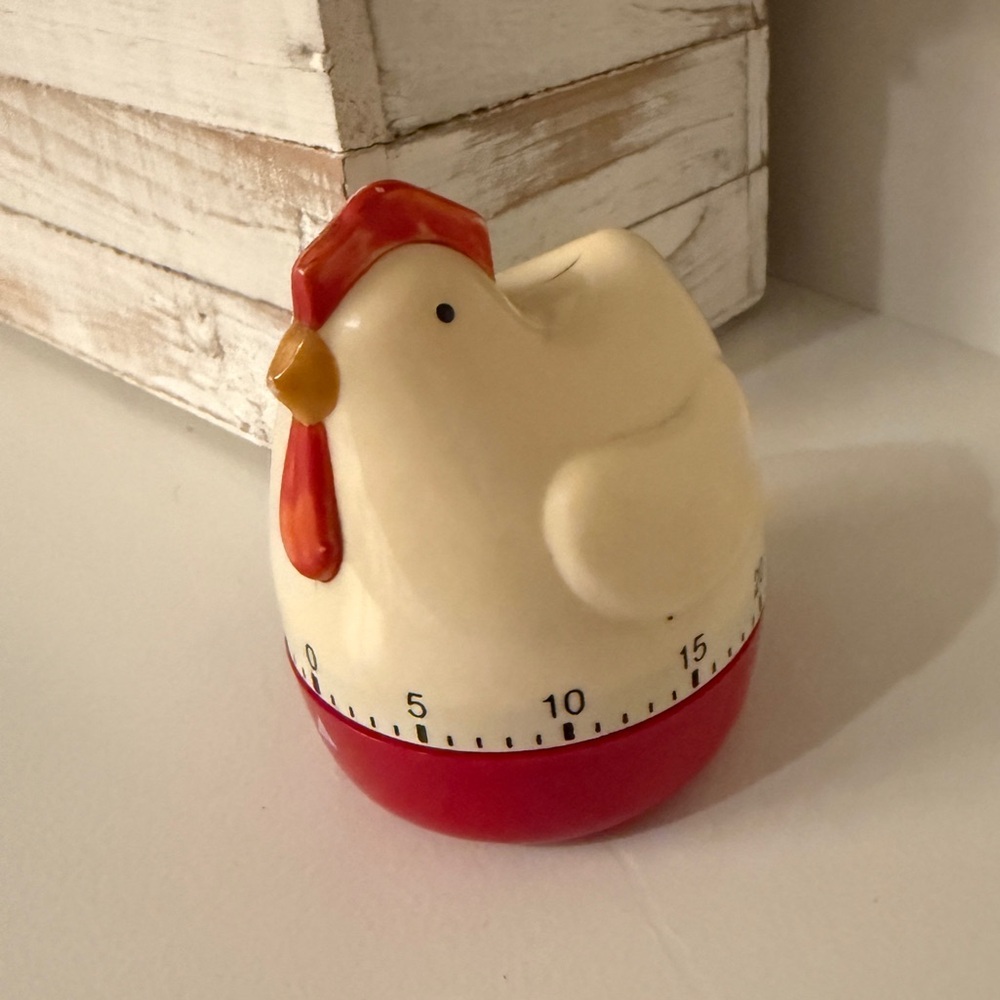 Chicken VTG. Kitchen Timer Mechanical 60 Minute Wind Up Farmhouse Decor (Broken)